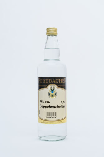Fortbacher Doppelwacholder, 38% vol, 0,7l Flasche